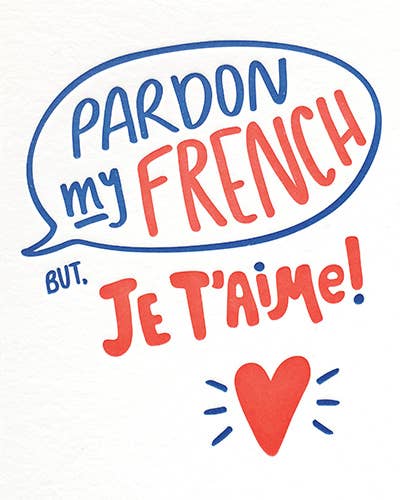 Recycled Paper Cards, "Pardon My French"