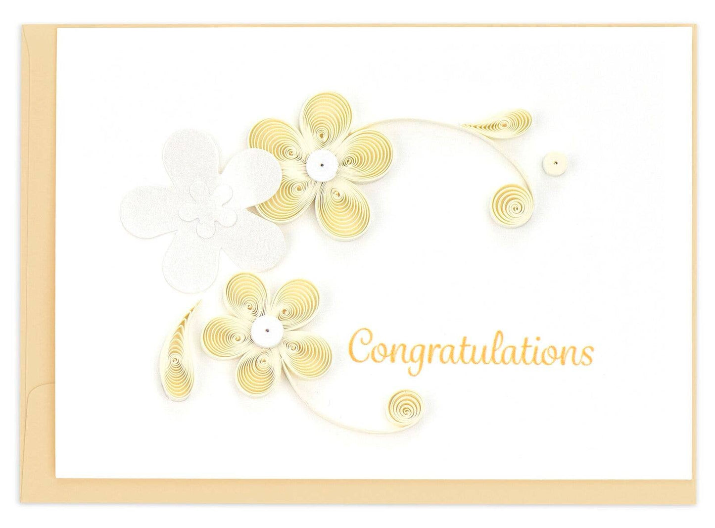 Quilled Gift Enclosure, "Floral Congrats"