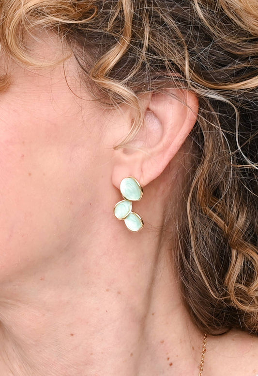 "Hope Echo" Earrings in Mint
