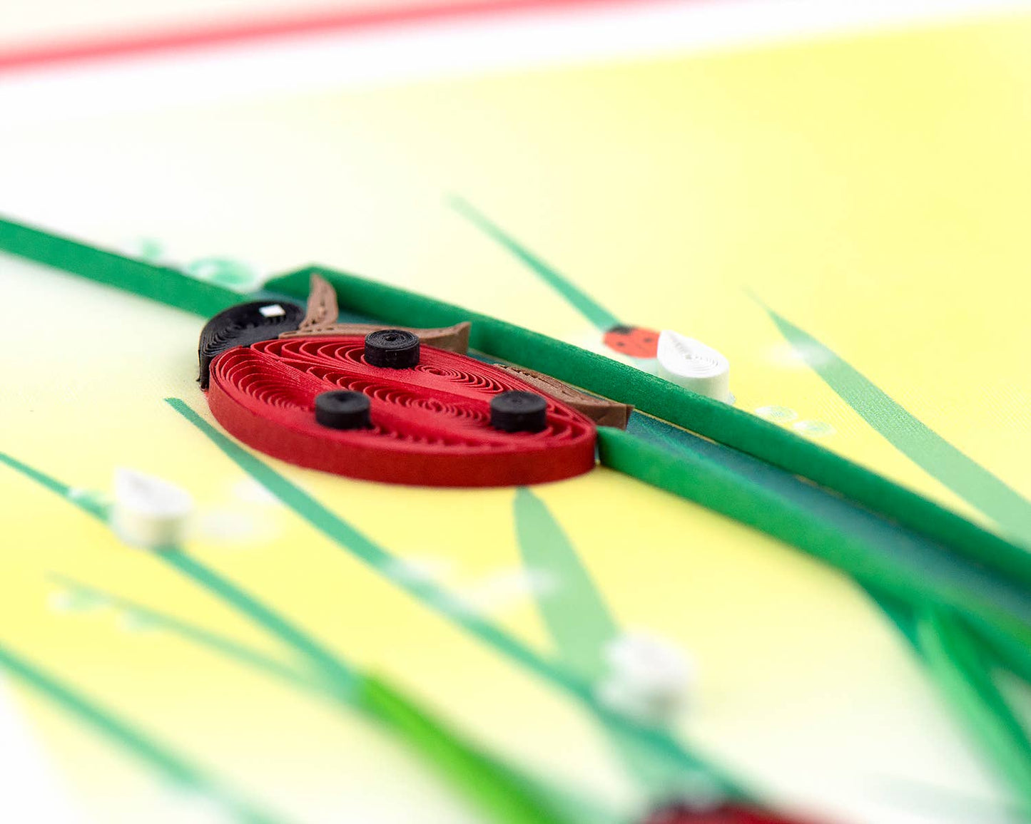 Quilled Greeting Card, "Ladybug"