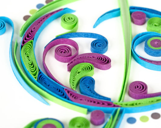 Quilled Greeting Card, "Treble Clef"