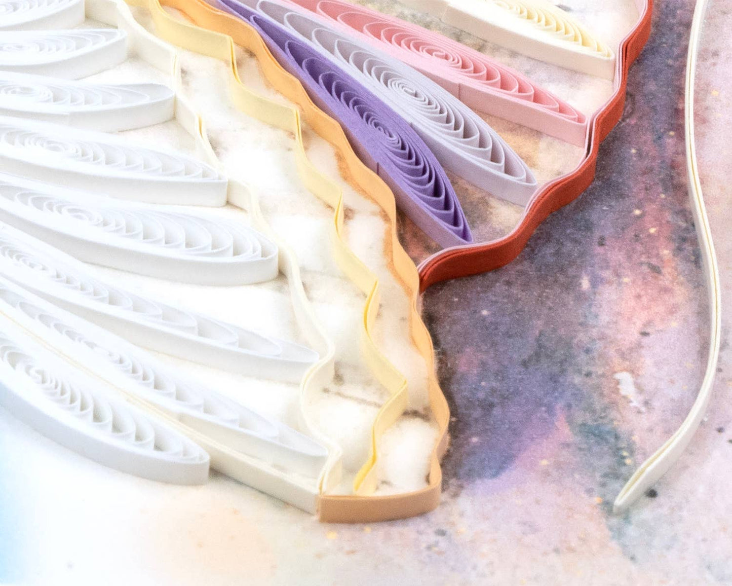 Quilled Greeting Card, "Seashell & Pearl"