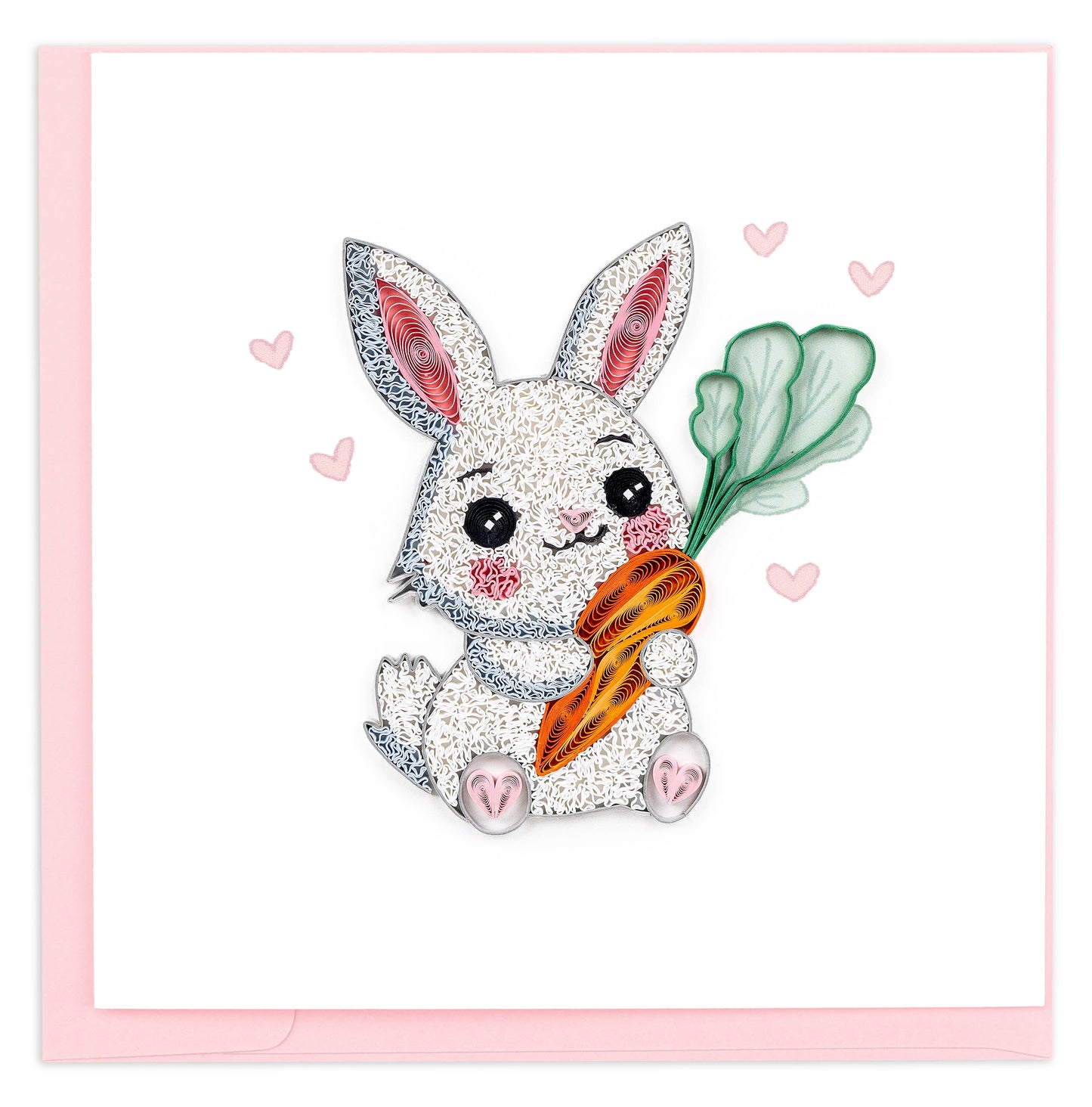 Quilled Greeting Card, "Kawaii Bunny"
