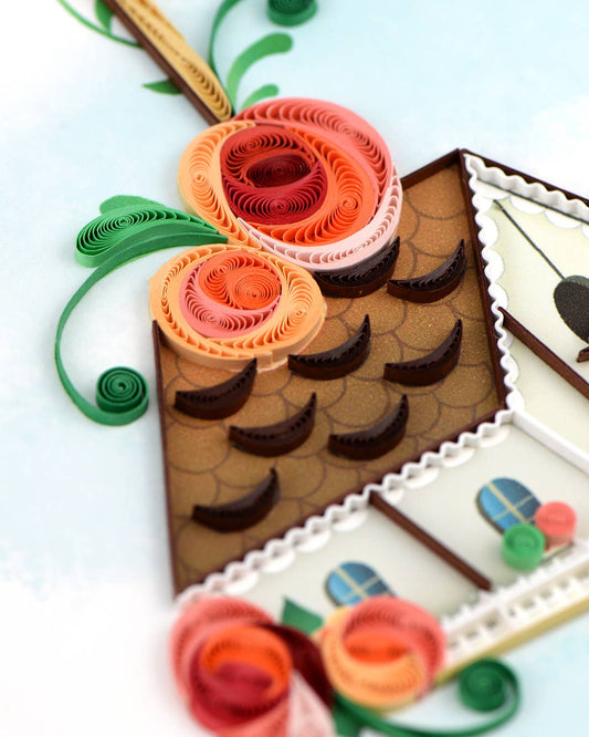 Quilled Greeting Card, "Birdhouse"