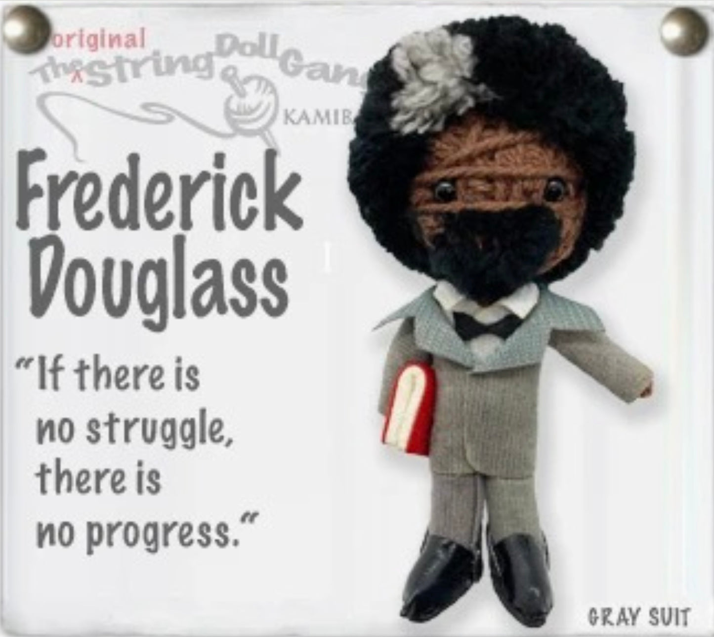 Keychain String Doll, "Frederick Douglass"