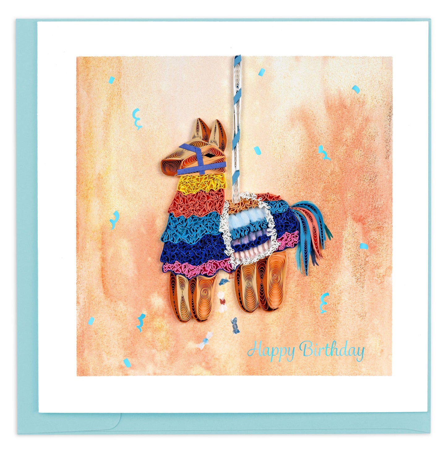 Quilled Greeting Card, "Birthday Pinata"