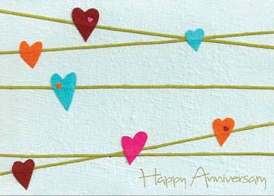 Recycled Paper Cards, "Anniversary Hearts"
