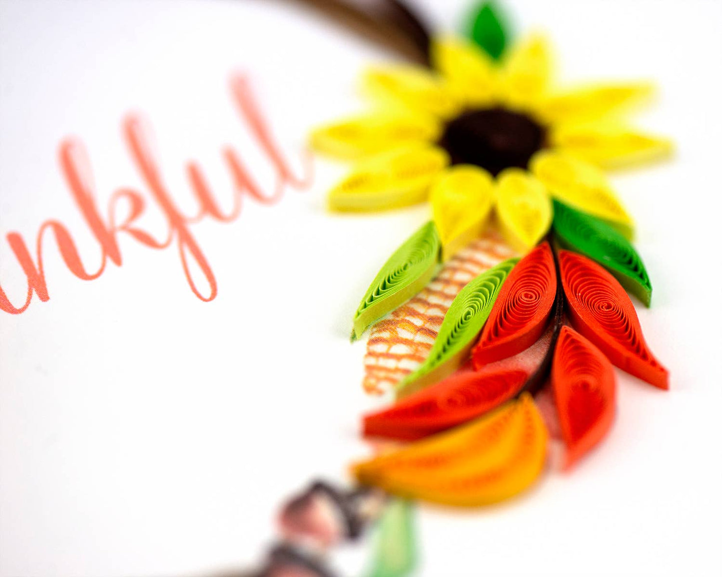 Quilled Greeting Card, "Thankful Wreath"