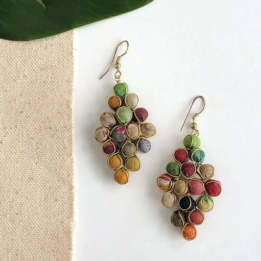 Earrings, Kantha Diamond