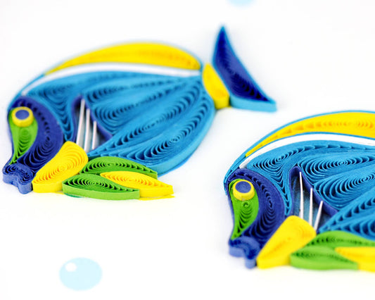 Quilled Greeting Card, "Colorful Fish"