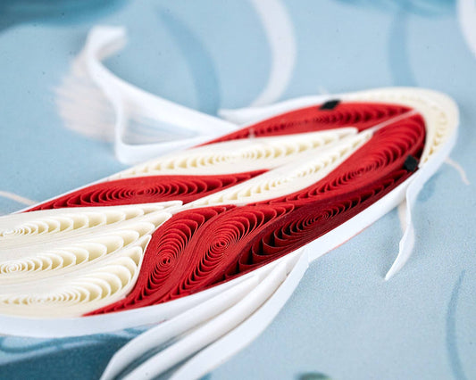 Quilled Greeting Card, "Two Koi Fish"