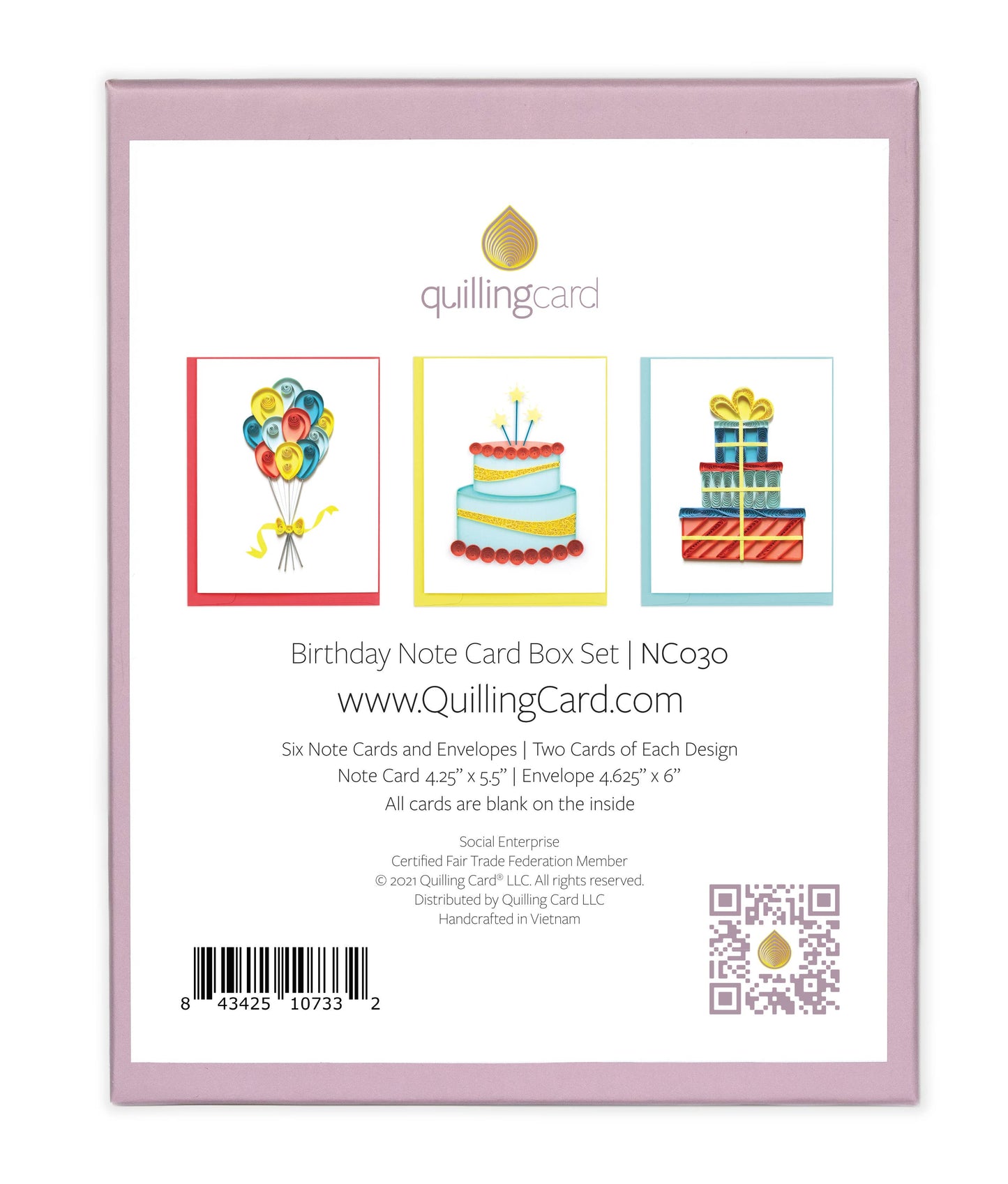 Quilled Note Card Box Set - Birthday