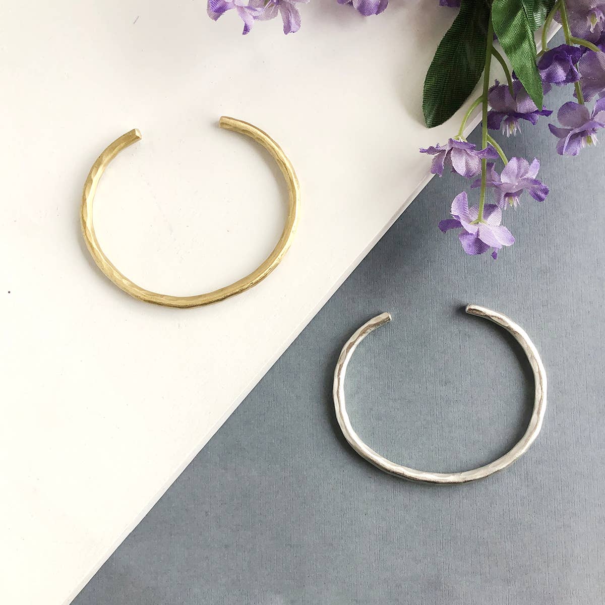Textured Twig Cuff - Gold