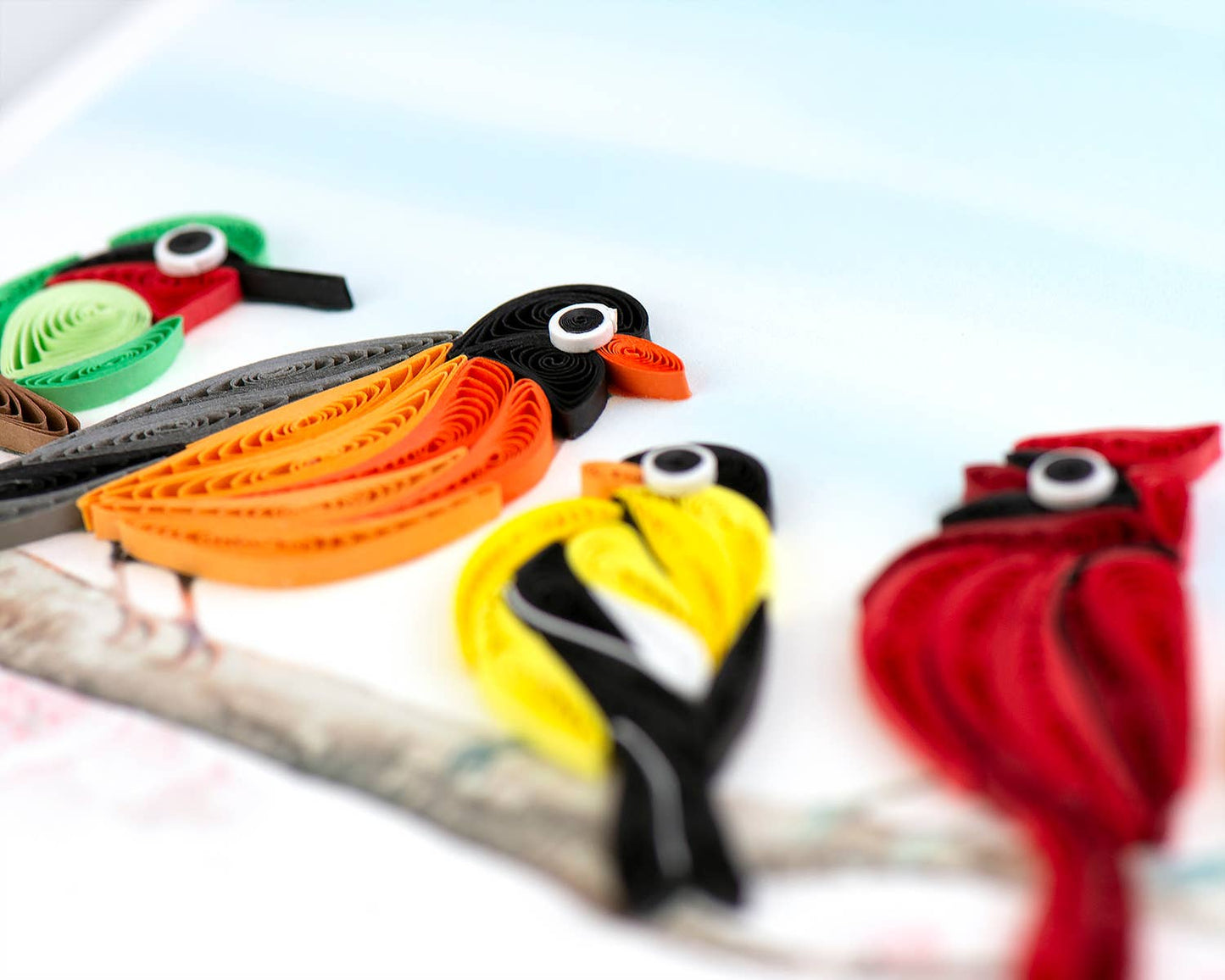 Quilled Greeting Card, "Songbirds"