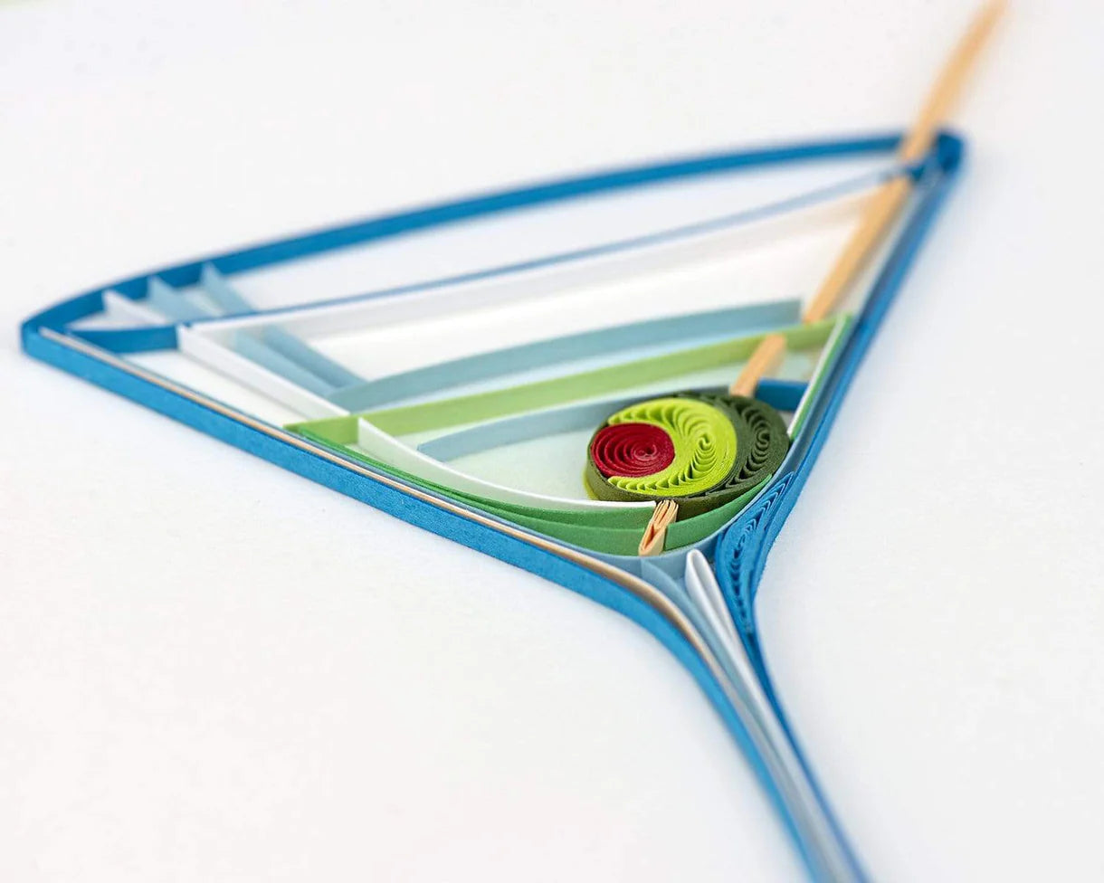 Quilled Greeting Card, "Gin Martini"