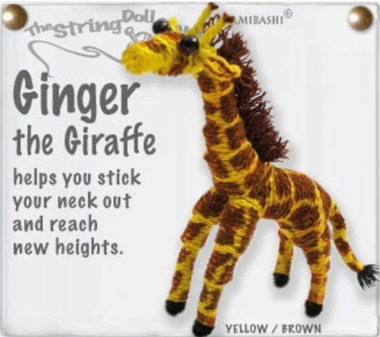 Keychain String Doll, "Ginger the Giraffe"