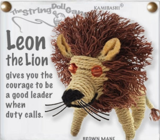 Keychain String Doll, "Leon the Lion"