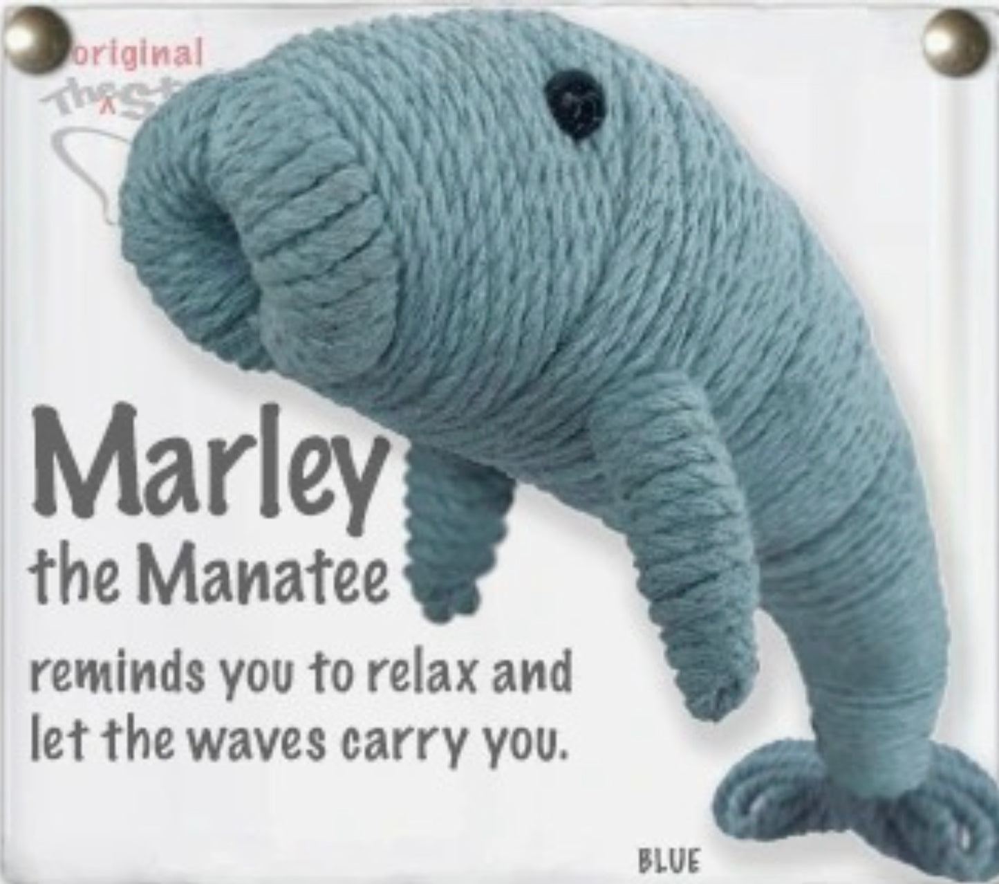 Keychain String Doll, "Marley the Manatee"