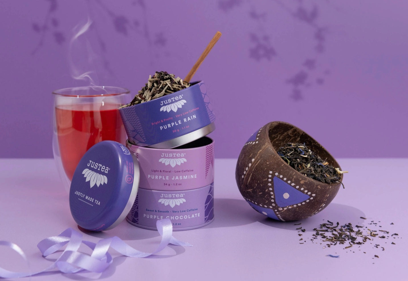 Tea, Purple Loose Leaf Trio Sampler in Tin