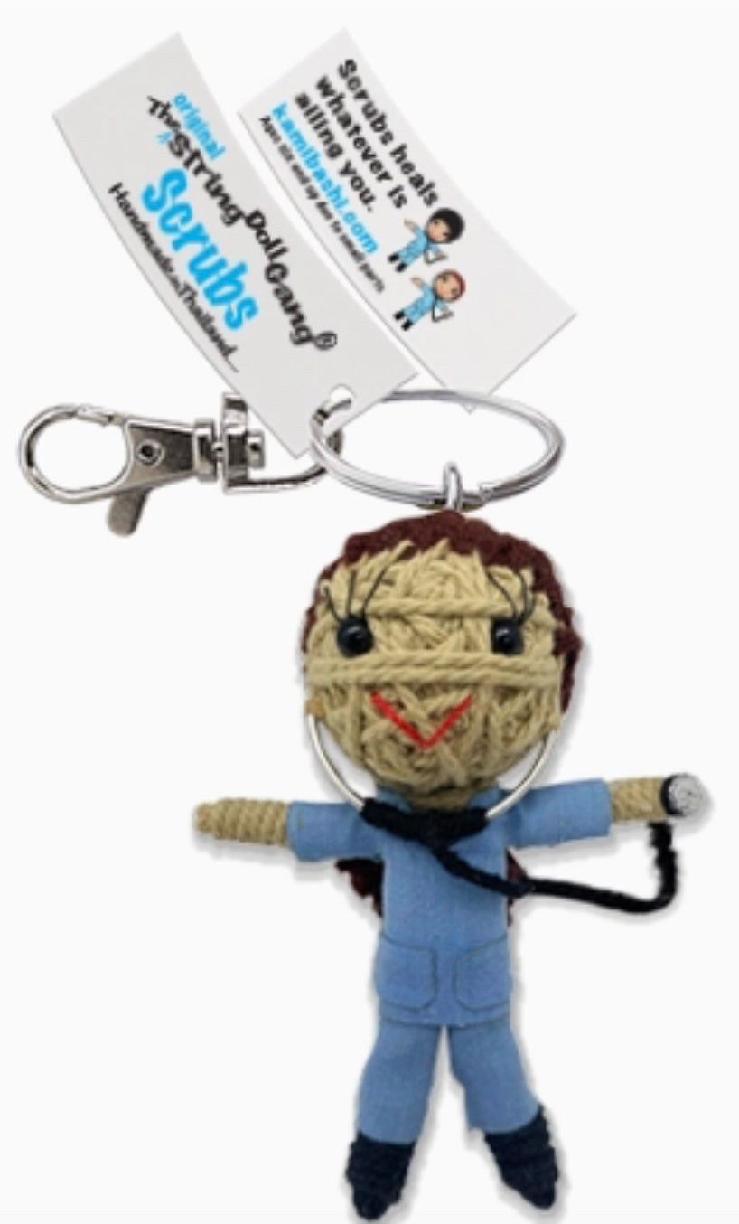 Keychain String Doll, "Scrubs the Doctor (Girl)"