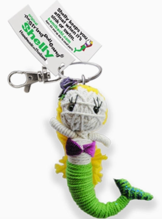 Keychain String Doll, "Shelly the Mermaid"