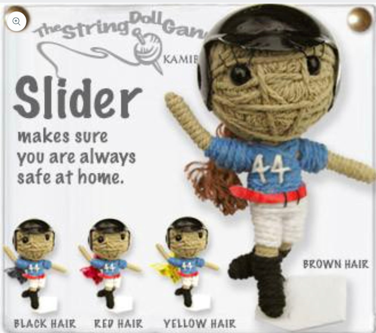 Keychain String Doll, "Slider the Softball Player (Girl)"