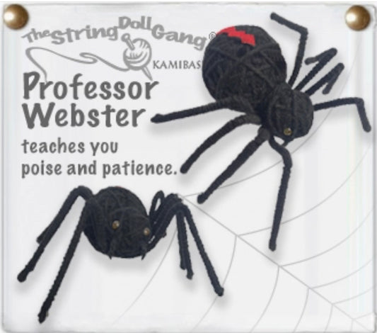 Keychain String Doll, " Professor Webster the Spider"