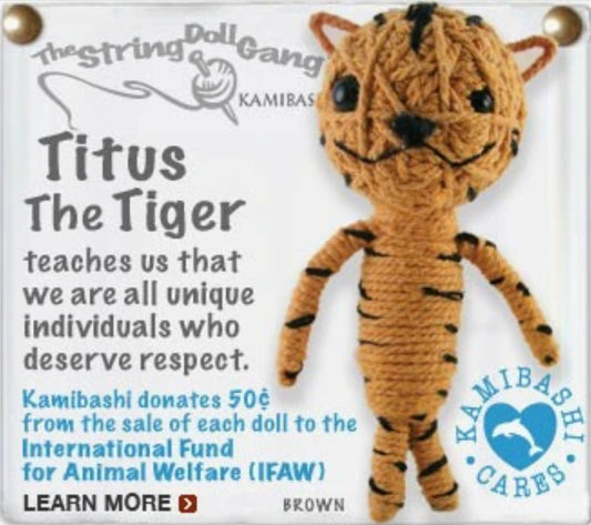 Keychain String Doll, "Titus the Tiger"