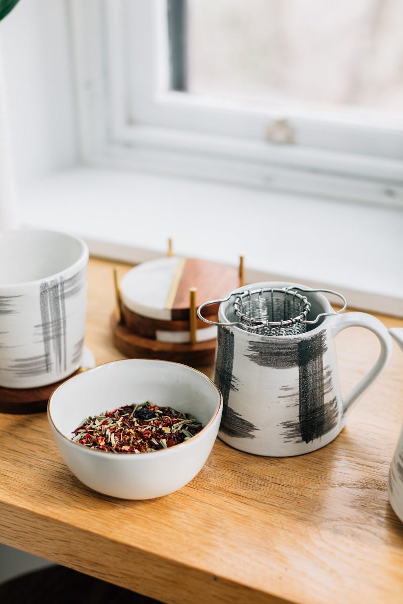 Tea strainer woven stainless steel 2Dx4Wx3H silver