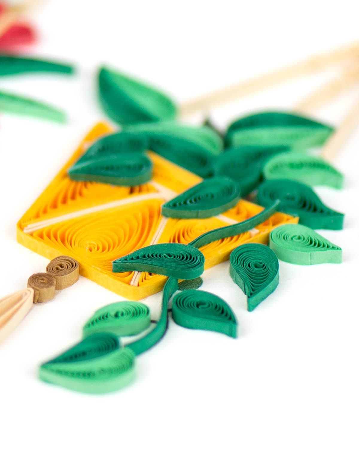 Quilled Greeting Card, "Macrame Plant Hangers"