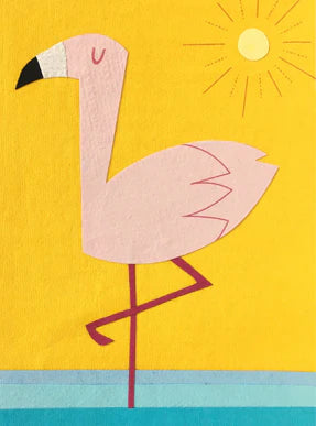 Recycled Paper Cards, "African Flamingo"