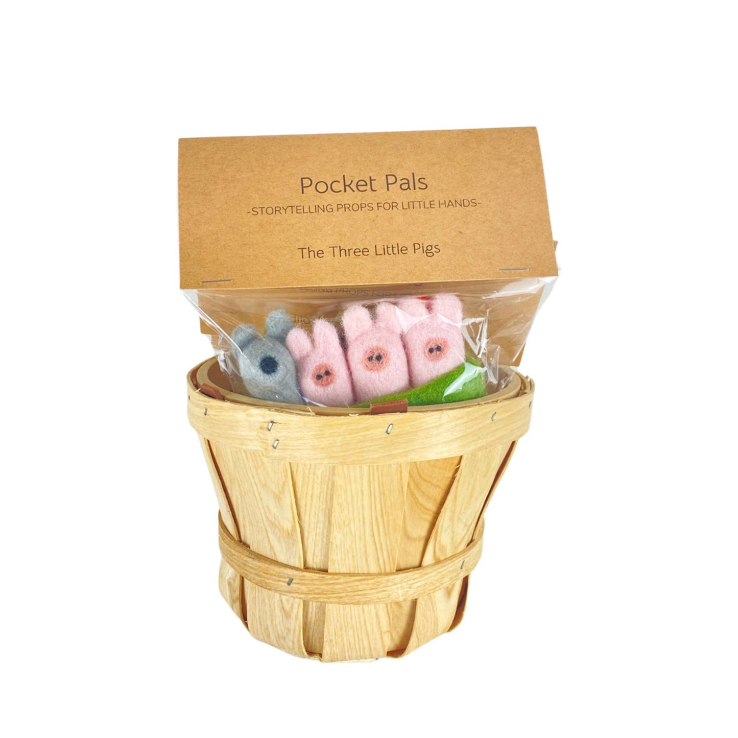 Felted "Pocket Pals", The Three Little Pigs