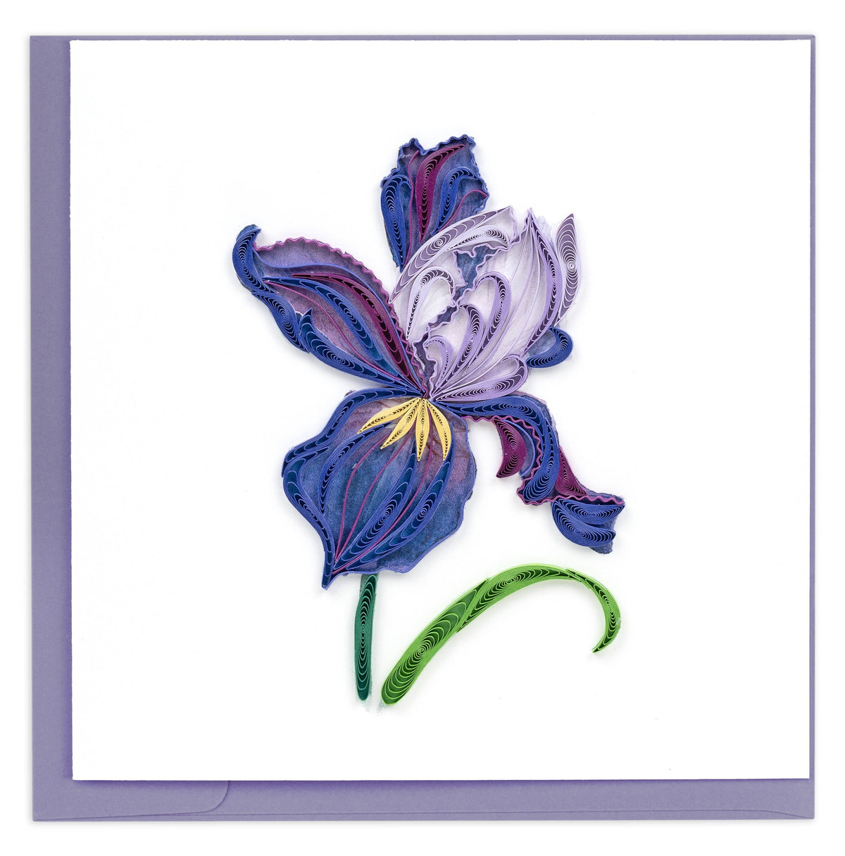 Quilled Greeting Card, "Iris Bloom"