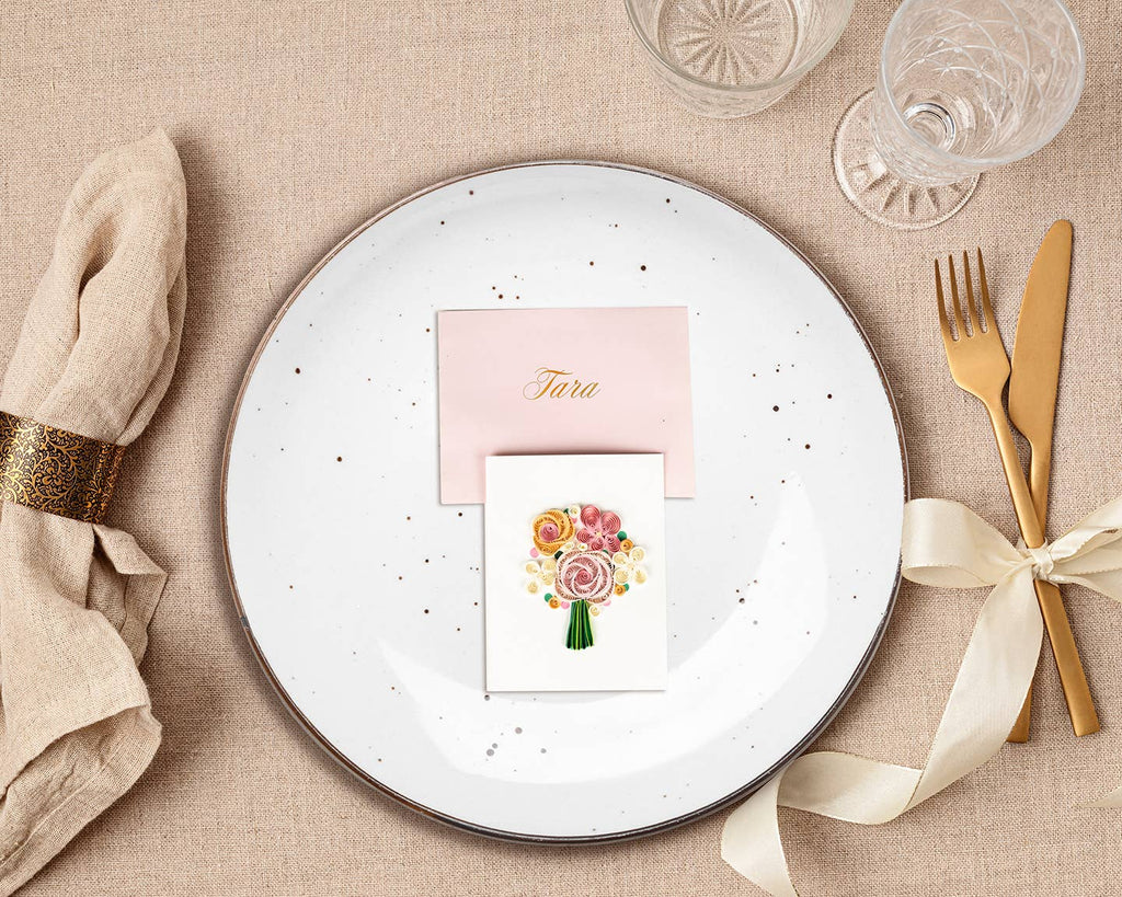 Quilled Gift Enclosure, "Flower Bouquet"