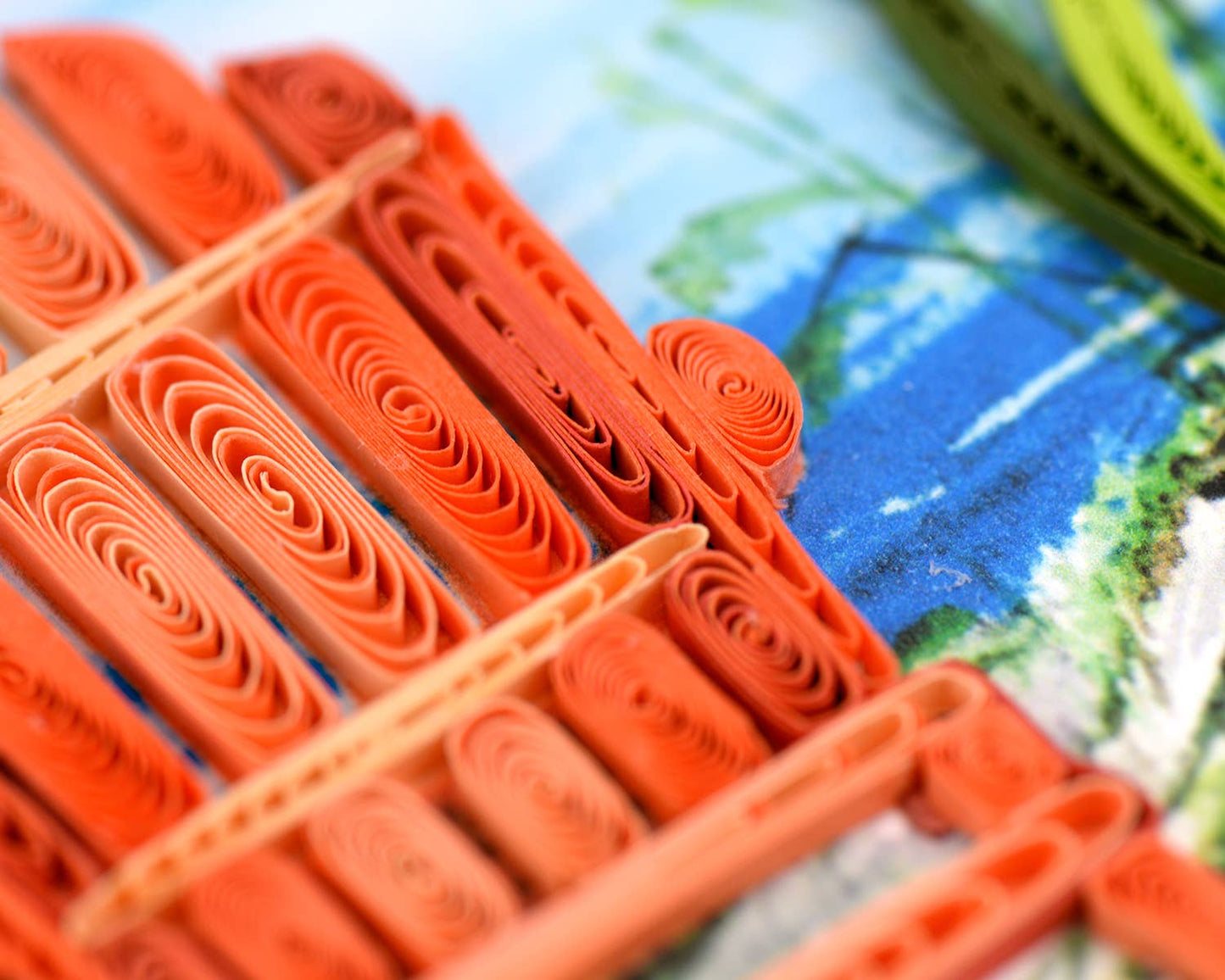 Quilled Greeting Card, "Beach Adirondack Chairs"