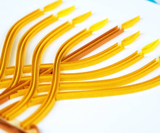 Quilled Greeting Card, "Modern Menorah"