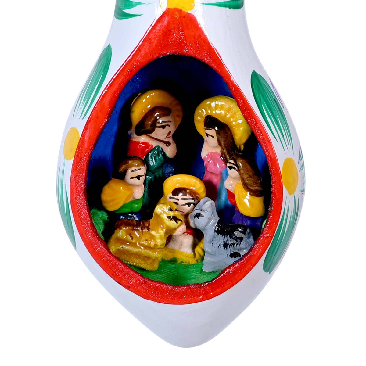 "Nativity Dew Drop" Gourd Ornament^