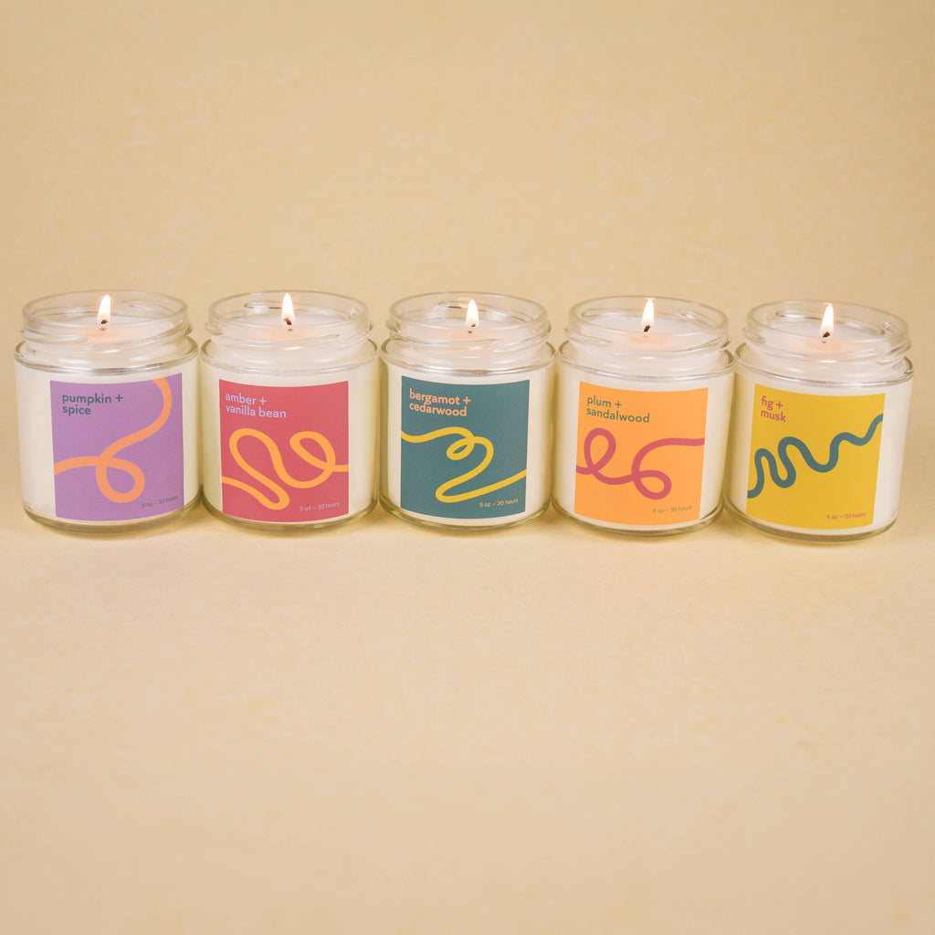 Harvest Glass Jar Candle - Bergamot + Cedarwood - Handmade