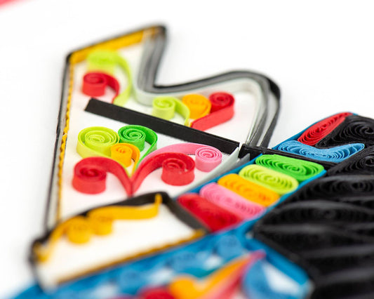 Quilled Greeting Card, "Grand Piano"