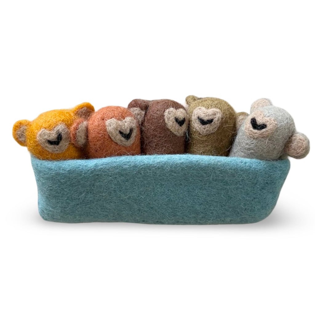 Felt "Pocket Pals" Five Monkeys Jumping on the Bed