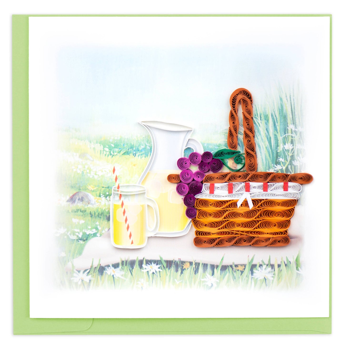 Quilled Greeting Card, "Picnic"
