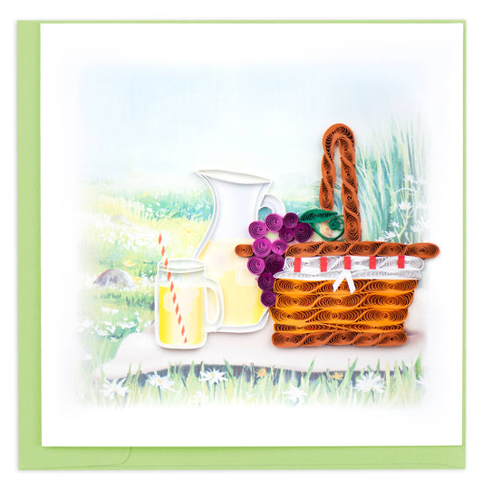 Quilled Greeting Card, "Picnic"
