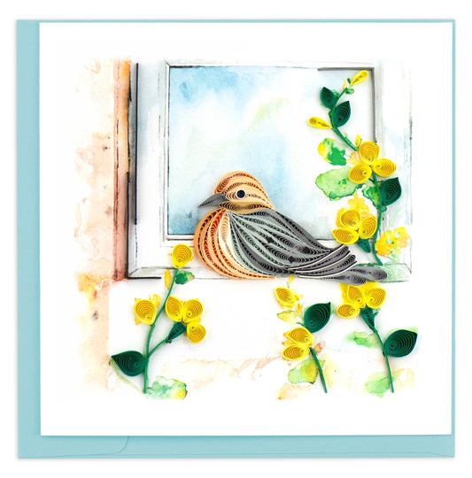 Quilled Greeting Card, "Mourning Dove"