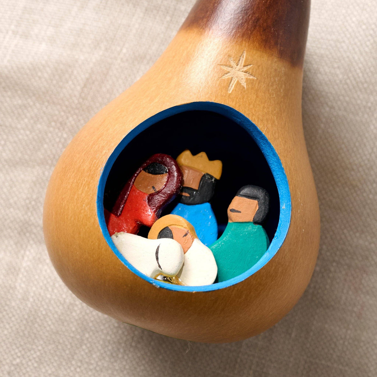 Kurku Modern Nativity Gourd Ornament