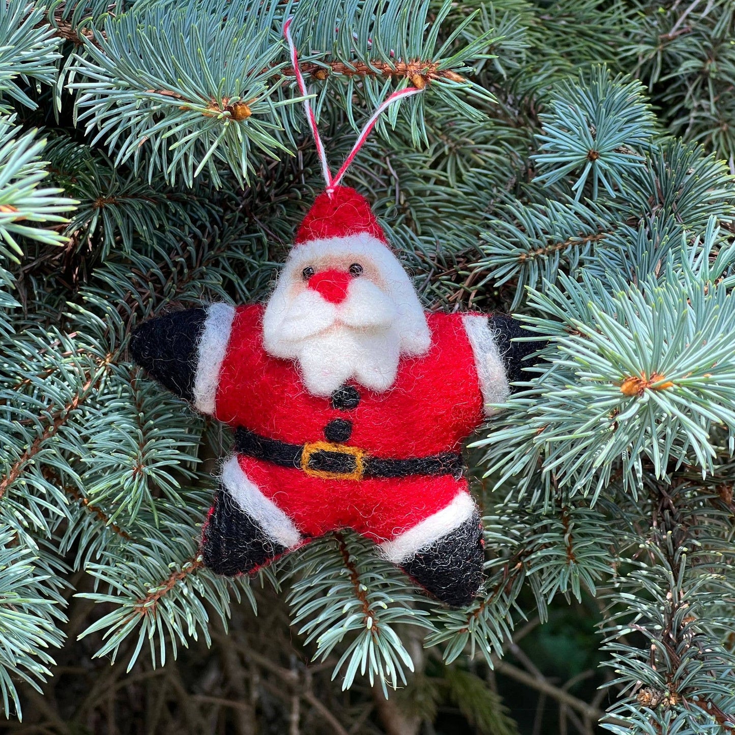 "Star" Santa Felt Ornament
