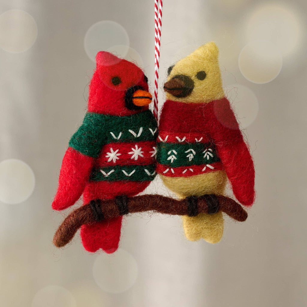 Dui Ugly Sweater Love Birds Ornament