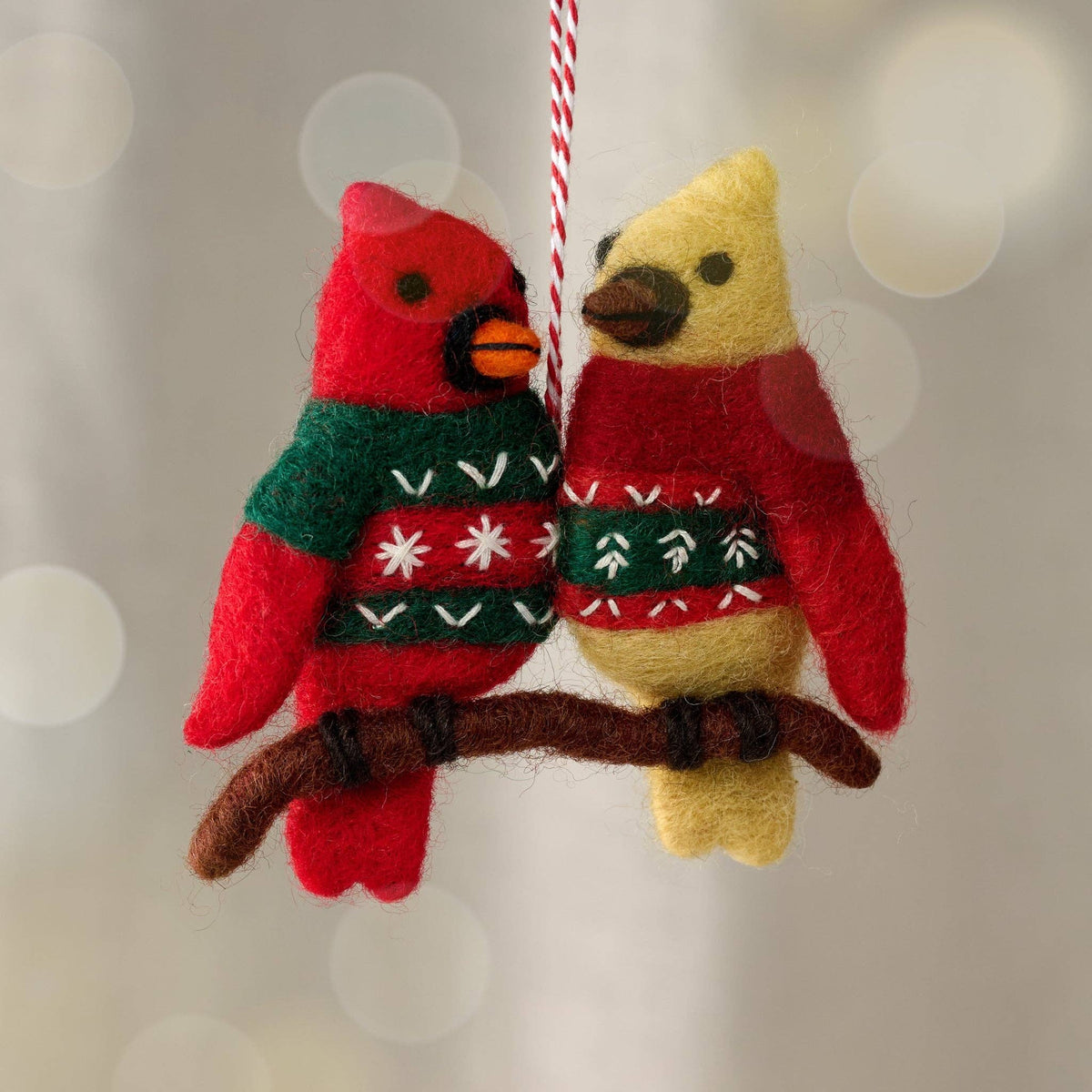 Dui Ugly Sweater Love Birds Ornament