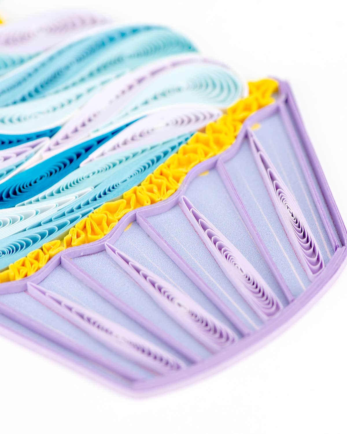 Quilled Greeting Card, "Cupcake & Candle"