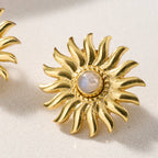 "Sunburst Moonstone" Earrings