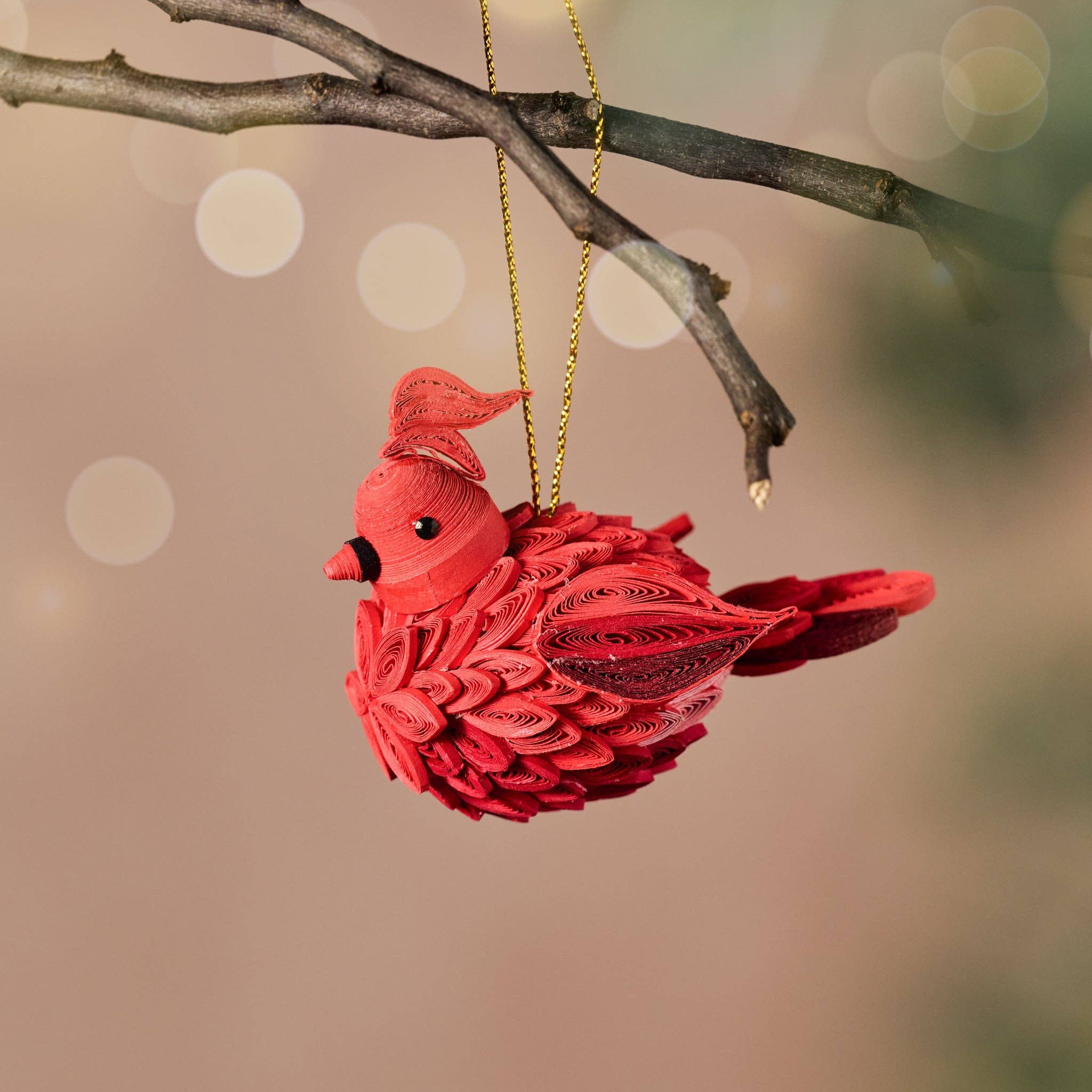 "Dep" Quilled Cardinal Ornament